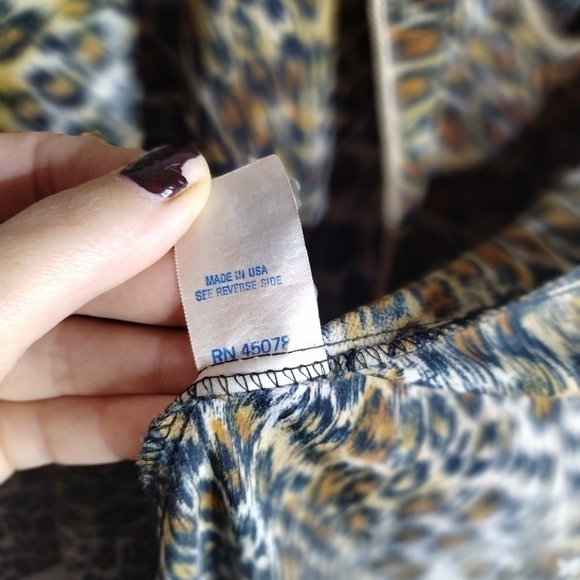 collection by intime of california cheetah print night gown set sz S - Picture 11 of 11